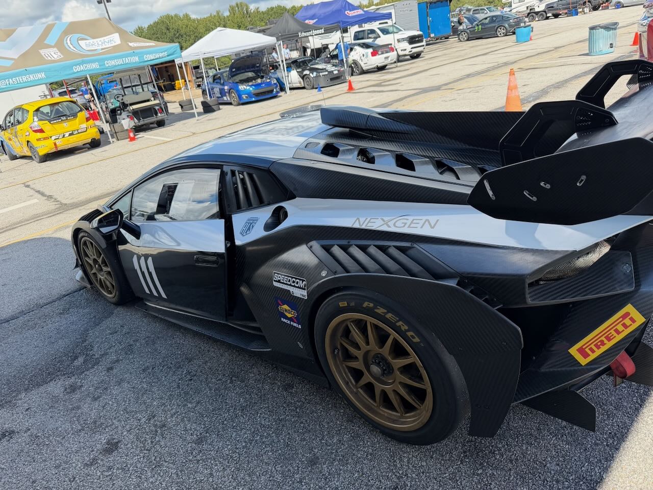 Eric's paddock photo of a race-prepped Lamborghini Super Trofeo at the track